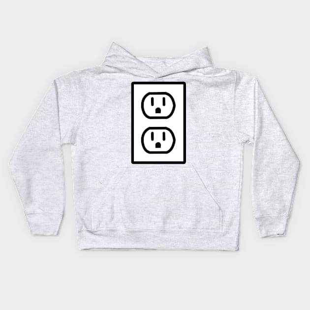 Power Outlet Kids Hoodie by JacCal Brothers